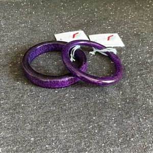 Splendette Midnight Glitter Bangle Set